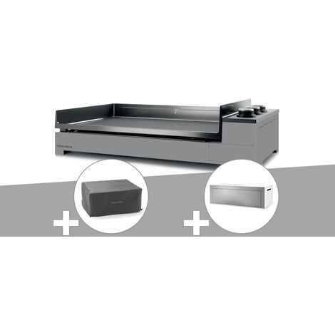 Plancha gaz Premium 75 acier avec housse et couvercle pour plancha - Forge Adour