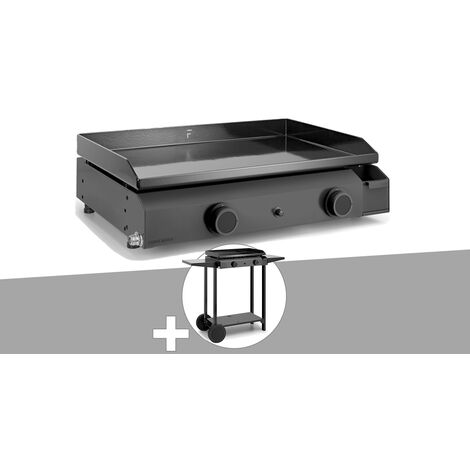 Plancha gaz Base 60 acier avec chariot - Forge Adour