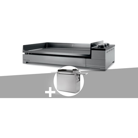 Plancha gaz Premium 75 inox avec chariot - Forge Adour