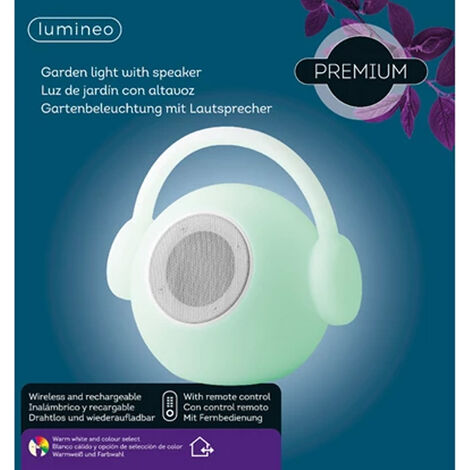Enceinte d'extérieur lumineuse LED portative - Jardideco