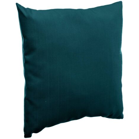 Hesperide – Coussin extérieur 40x40cm bleu canard en polyester – Traitement hydrofuge et antidescoloration – Housse amovible et lavable (1/5)