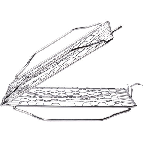 Napoleon – Grille de barbecue en inox 39,37 x 26,04 cm – Poignées intégrées pour manipulation aisée – Compatible lave-vaisselle