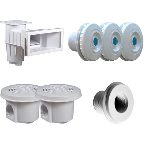 Kit pièces à sceller Blanc pour piscine 8 x 4 m - Hayward