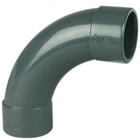 Courbe injectée PVC pression 90° femelle Ø 63 mm - Fitt (1/3)