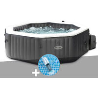 Kit spa gonflable Intex PureSpa Carbone octogonal Bulles et Jets 4 places + Aspirateur