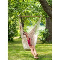 Chaise suspendue hamac Amazonas Brasil coloris natura 160 x 130cm