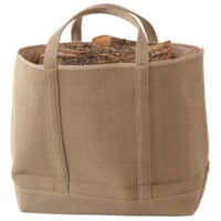Le Marquier – Sac à bûches et à granulés 50x25x55 cm – Tissu durable – Poignées ergonomiques – Sac souple pour rangement combustible