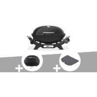 Barbecue à gaz Q 2100N noir + Housse + Plancha (1/2) - Weber