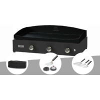 Kit plancha à gaz Pure 375 noire Le Marquier + Housse de protection + Kit de nettoyage + Kit 3 spatules