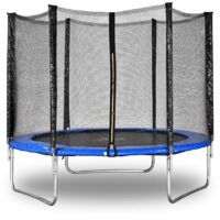Trampoline Atlas Ø 2,44 m bleu – Structure en acier galvanisé – Filet de sécurité – Charge max 50 kg – Pour enfants à partir de 6 ans – Jardideco