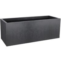 EDA – Jardinière basalt up 57l – Couleur anthracite – Zone de rétention d'eau – Dimensions 79.5x29.5x29.5cm – Label Origine France Garantie