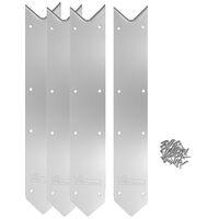 Kit finition margelles en angle pour piscine bois rectangulaire – Raccords en aluminium 45° – Fixation incluse – Compatible piscine Ubbink