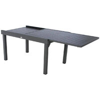 Table extensible rectangulaire alu Piazza 6/10 places Graphite - Hespéride - Gris