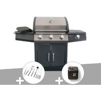 Barbecue à gaz Soleto + Malette 8 ustensiles + Weber Connect Smart Grilling Hub - Jardideco