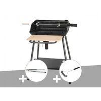 Barbecue charbon Bergamo + Pince en inox + Brosse En T - Somagic