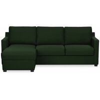 Kropp Left Hand Corner Sofa Bed-Malmo 37 - Dark Green - Malmo 37