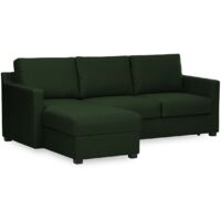 Kropp Left Hand Corner Sofa Bed-Malmo 37 - Dark Green - Malmo 37