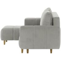 Globe Corner Sofa Bed-Velluto 15 - Silver - Velluto 15