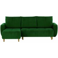 Globe Corner Sofa Bed-Velluto 10 - Dark Green - Velluto 10