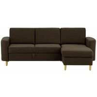 Elegance Corner Sofa Bed With Storage-Baku 12 - Brown - Baku 12