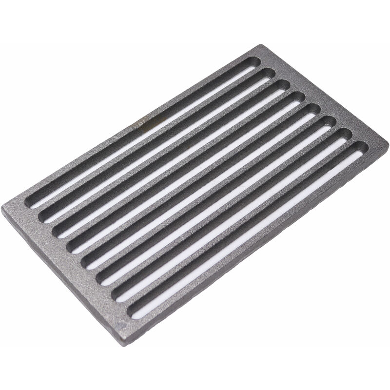 Grille en fonte 30 x 16 cm pour cheminée avec tiroir ramasse-cendres