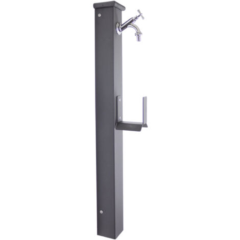 Fontaine colonne Sparta avec enrouleur de tuyau pour maison jardin extérieur avec robinet en laiton finition de votre choix : chrome