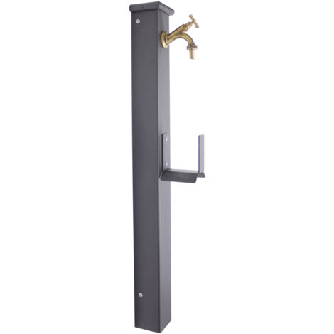 Fontaine colonne Sparta avec enrouleur de tuyau pour maison jardin extérieur avec robinet en laiton finition de votre choix : bruni