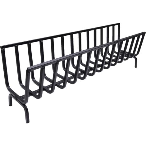 Fonderia Bongiovanni – Supporte bois poêle à bois brasero en fer pour cheminée et barbecue – Dimensions 102x25x32h cm – Épaisseur fer 14x14 mm