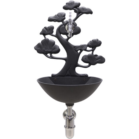 Fontaine murale en fonte couleur Azalea avec robinet et siphon chromé home garden (1/4)