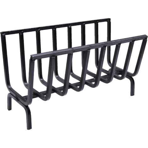 Support à bois poêle à bois brasero en fer pour cheminée et barbecue choisissez la taille: 56x25x32 h cm