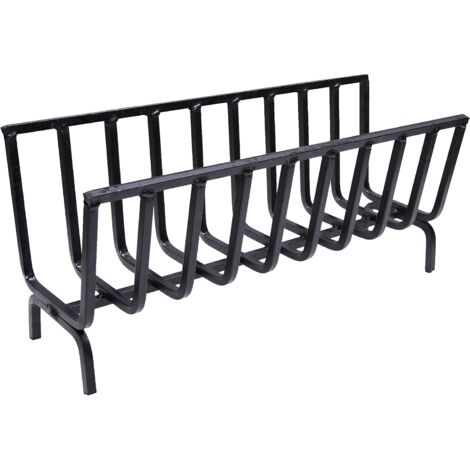 Fonderia Bongiovanni – Support à bois en fer pour cheminée et barbecue – Dimensions 72x25x32h cm – Favorise oxygénation et combustion optimale