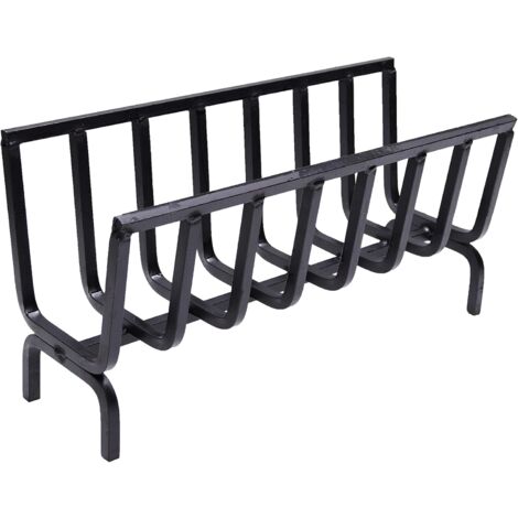 Fonderia Bongiovanni – Support à bois pour poêle et barbecue en fer – Dimensions 56x20x28h cm – Favorise oxygénation et combustion – Pour cheminée