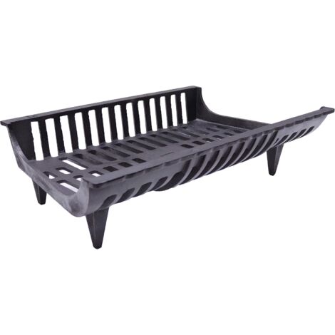Fonderia Bongiovanni – Poêle à bois en fonte pour cheminée – Brasero trapézoïdal 57x68x39cm – Grille double épaisseur pour résistance à la chaleur – Poids 16,5kg