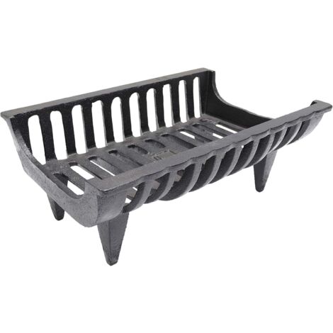 Fonderia Bongiovanni – Porte-bois aile brasero en fonte naturelle pour cheminée – Dimensions 45,5x42,5x28,5cm – Grille double épaisseur pour résistance à la chaleur
