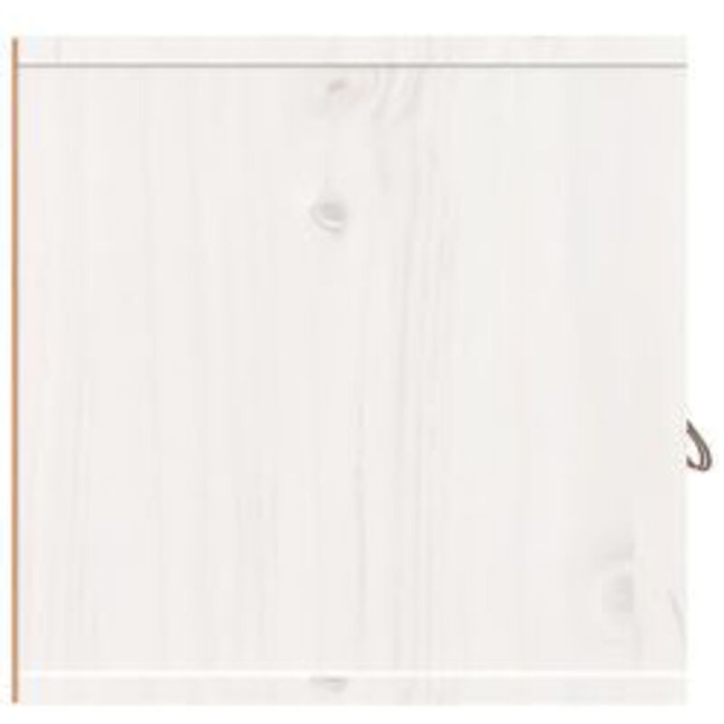 Armoire Murale En Pin Massif Blanc 80x30x35 Cm - Étagère Flottante Rangement Salon / Meuble TV