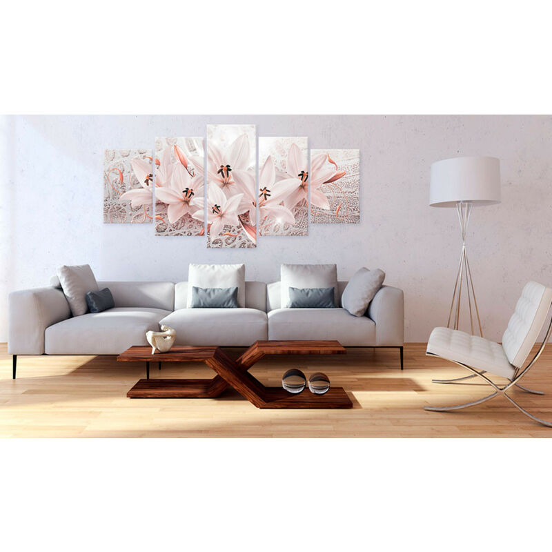 murando Impression sur toile intissee 100x50 cm 5 pieces tableau tableaux  decoration murale photo image artistique photographie graphique Montagne