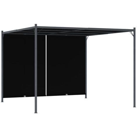 Pergola de jardin avec toit rétractable 3x3 m Anthracite (1/5)