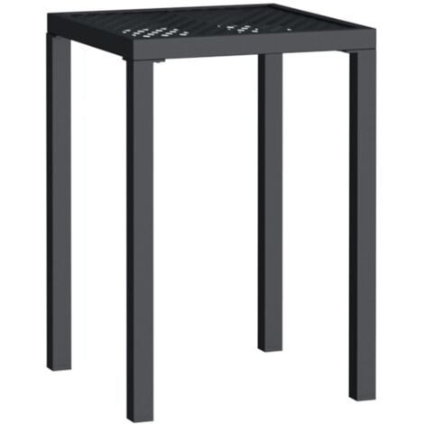 Table de jardin anthracite 50x50x72 acier (1/5)