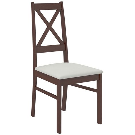 Chaise bois Noyer foncé et tissu au choix Opka-Tissu 27101 (1/5)