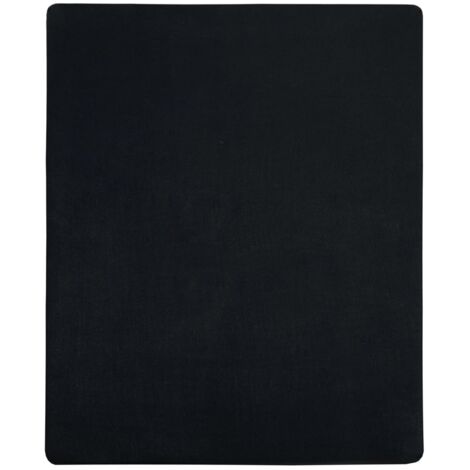 Draps-housses Jersey 2 pcs Noir 160x200 Coton (1/5)