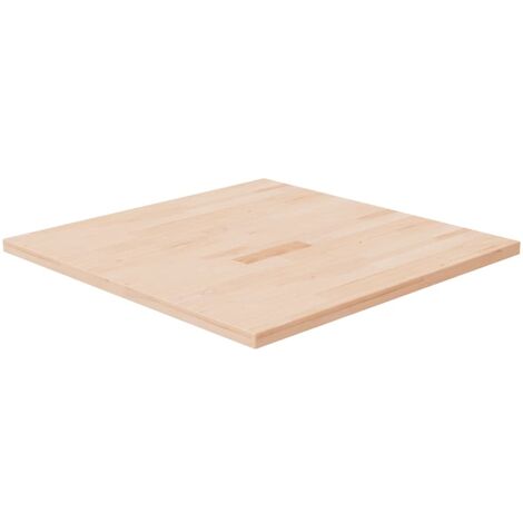 Dessus de table carré 70x70x2,5 Bois chêne massif non traité (1/2)