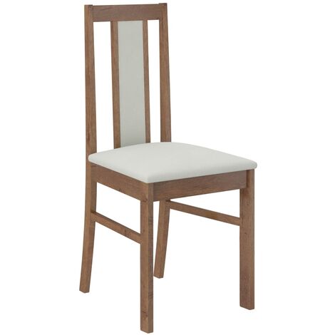 Chaise bois marron et tissu tissu Louiza-Tissu 27100 (1/4)