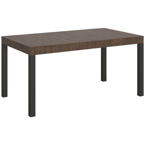 Table rectangulaire extensible bois noyer 6 à 20 places L 160 à 420cm Karry-Pied et support sur roulettes (1/5)