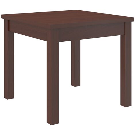 Petite table à manger carrée 80-80cm en bois Noyer foncé Orka (1/3)