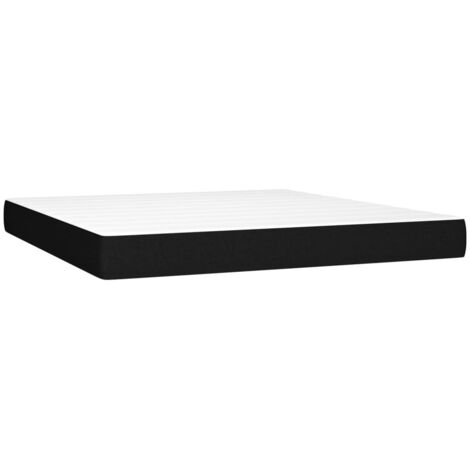 Matelas de lit à ressorts ensachés Noir 160x200x20 Tissu (1/5)