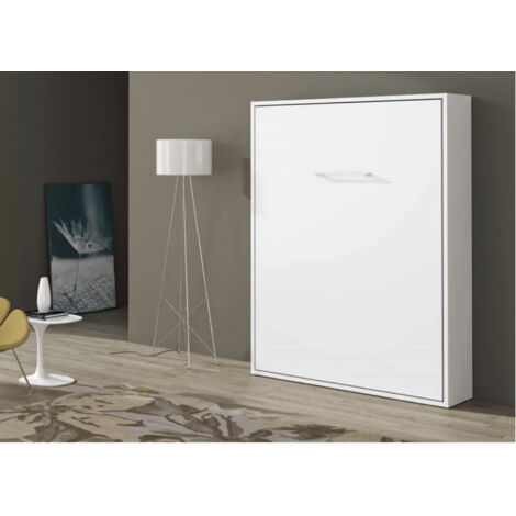 Lit escamotable vertical 90x190 avec étagères intérieures Paola-Coffrage Cambrian-Façade Cambrian (1/5)