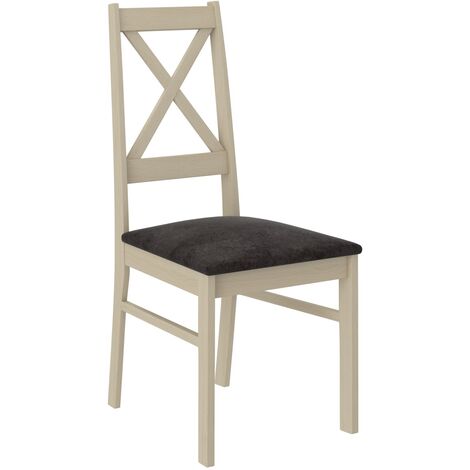 Chaise bois clair sonoma et tissu au choix Opka-Tissu 27133 (1/5)