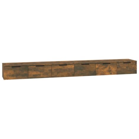 Armoires murales 2pcs Chêne fumé 102x30x20 Bois d'ingénierie (1/5)