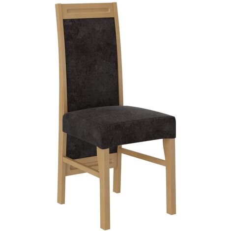 Chaise bois de hĂŞtre clair et tissu au choix Valka-Tissu 27100 (1/5)