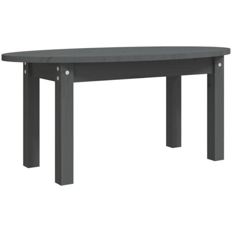 Table basse Gris 80x40x35 Bois massif de pin (1/5)